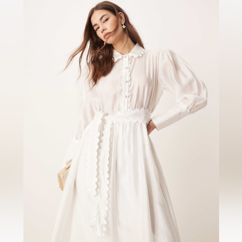 ASOS Sister Jane White Scalloped Dress